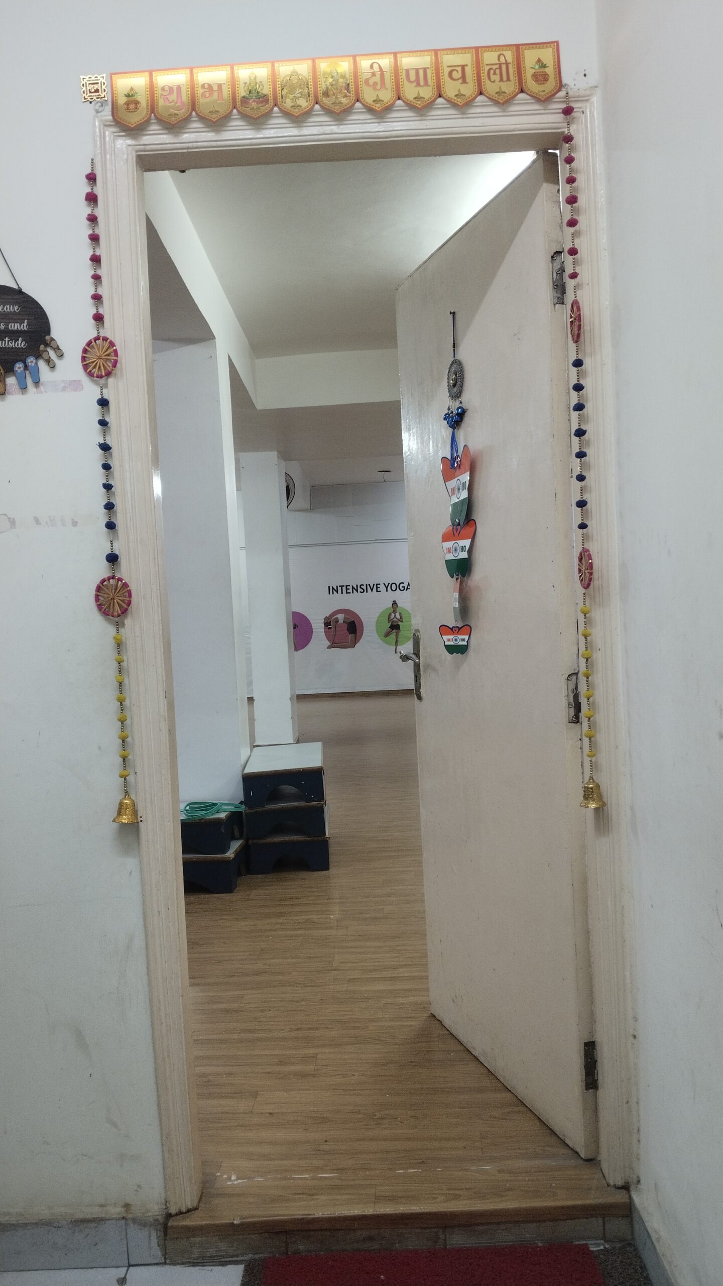 Movement practice inside the studio