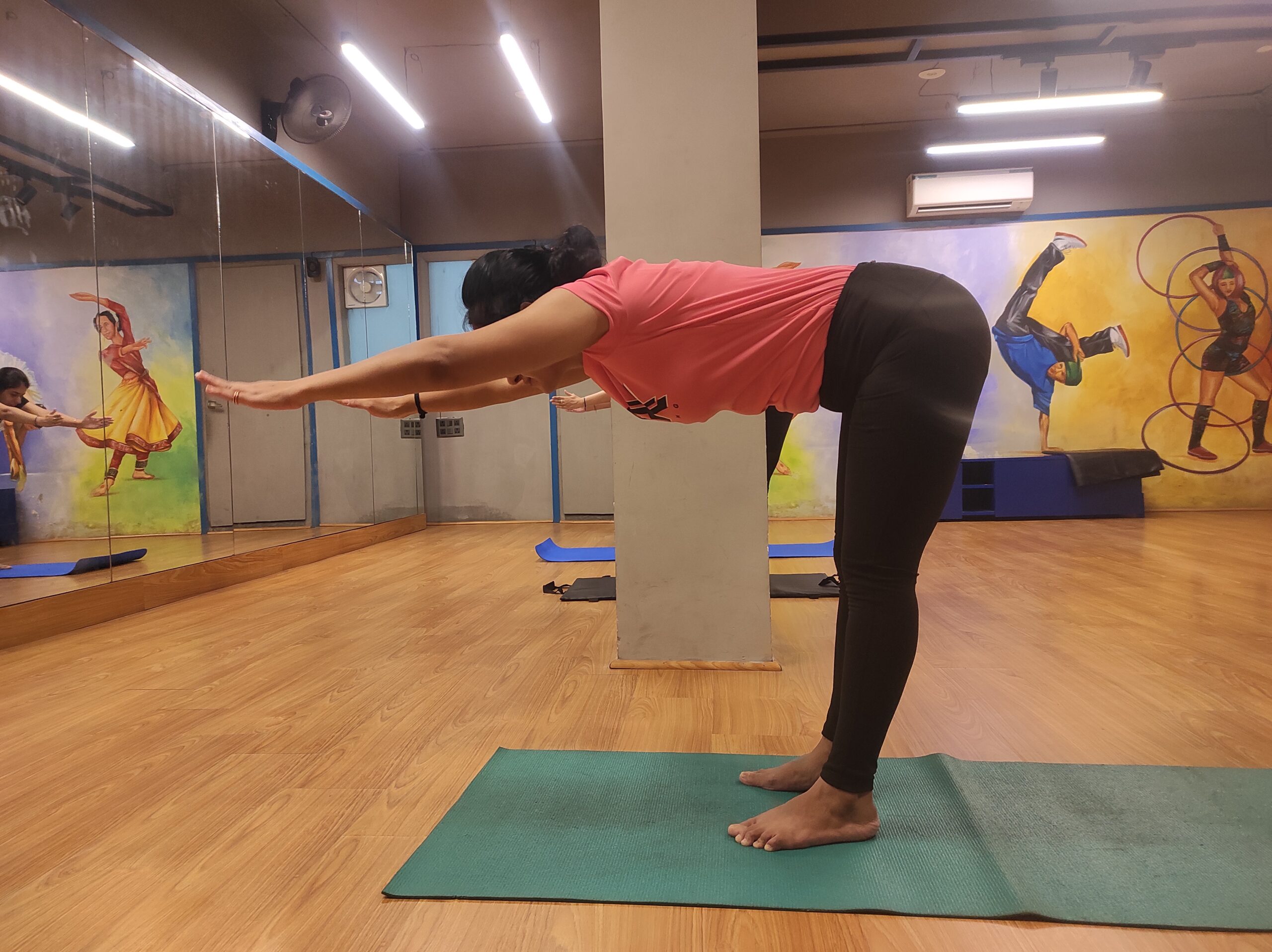 Instructor guiding a yoga practice